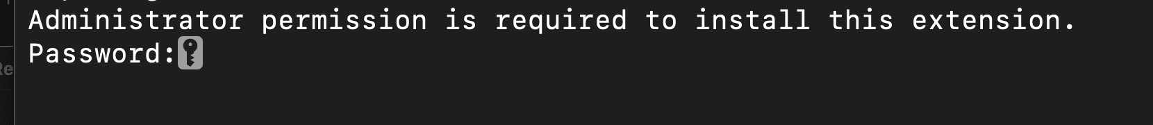 command ask password